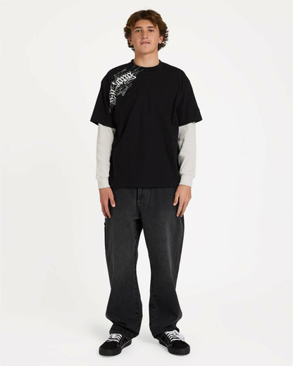 Billabong Men's Immortal Blast Short Sleeve Knit T-Shirt - Black
