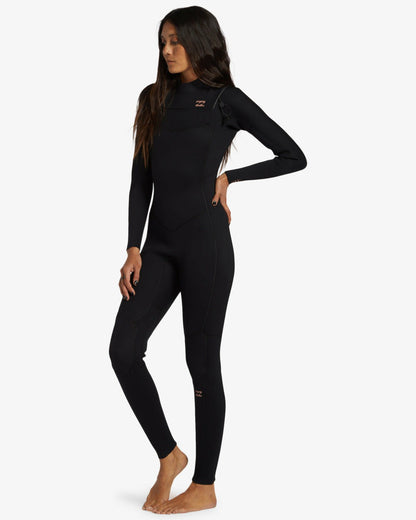 Billabong Women's 3\/2mm Foil GBS Chest Zip Wetsuit - Black