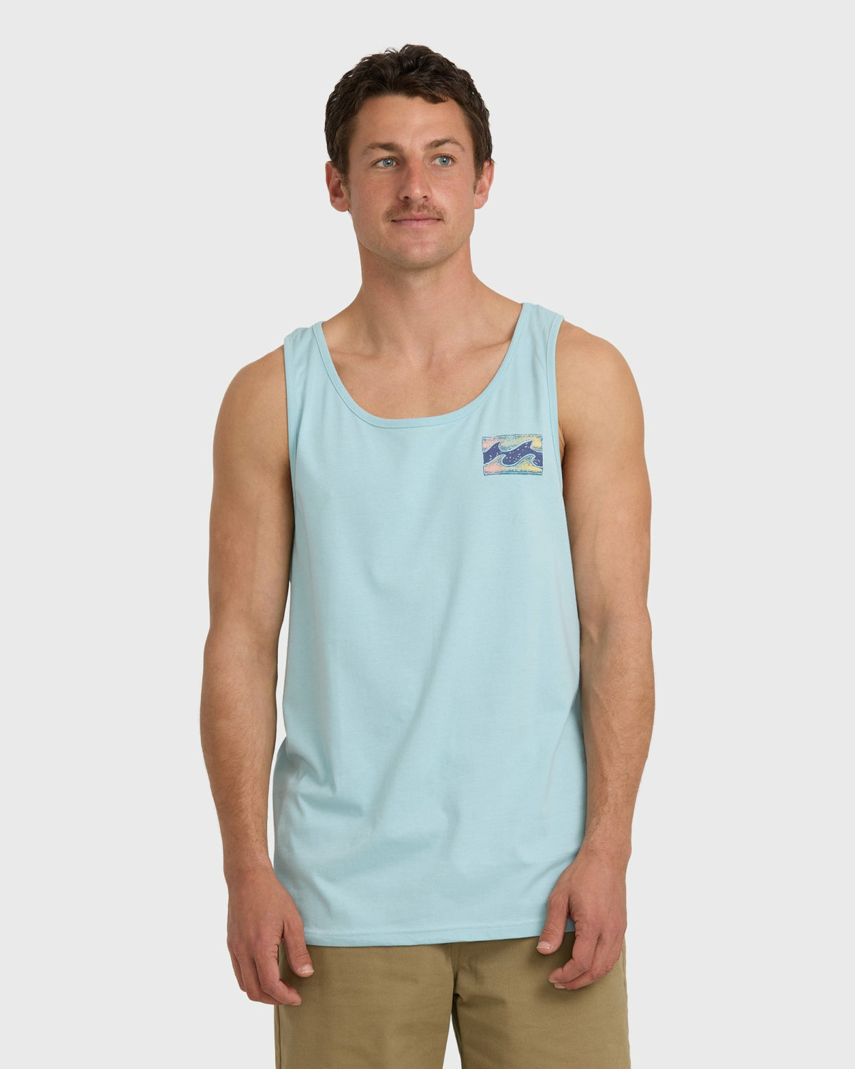 Billabong Men's Crayon Wave Premium Tank - Dusty Blue