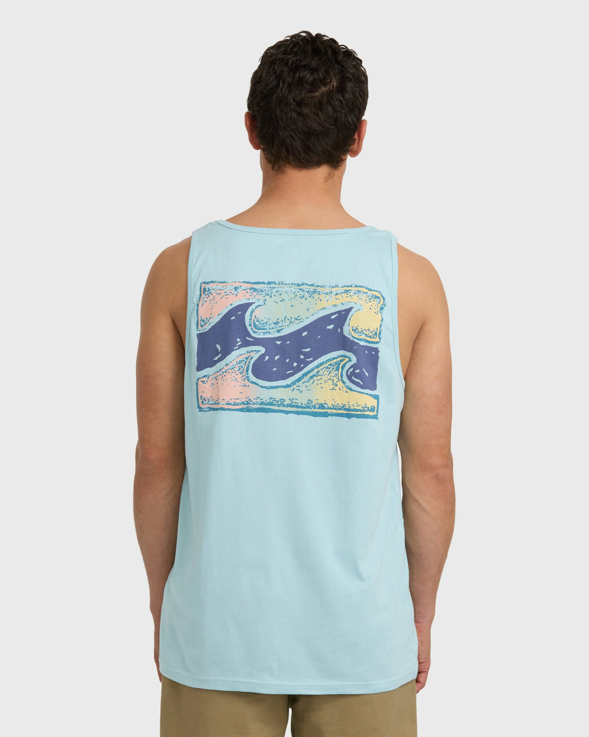 Billabong Men's Crayon Wave Premium Tank - Dusty Blue