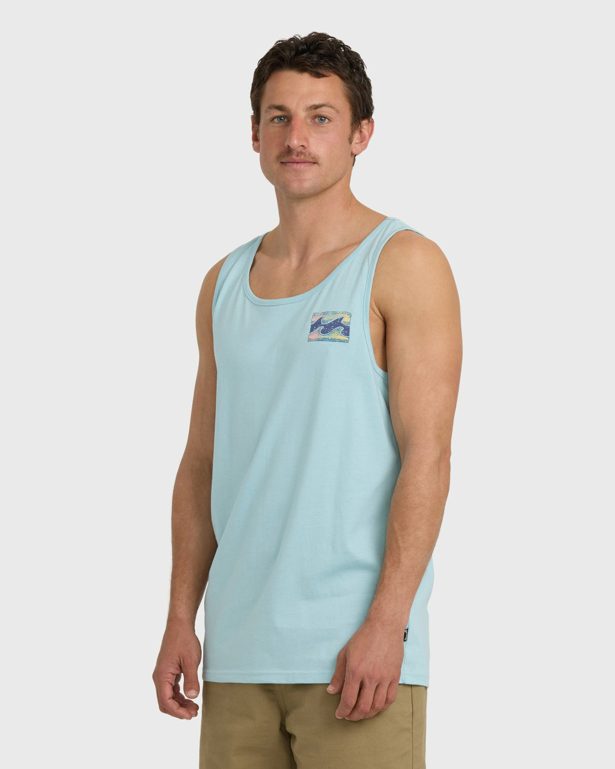 Billabong Men's Crayon Wave Premium Tank - Dusty Blue