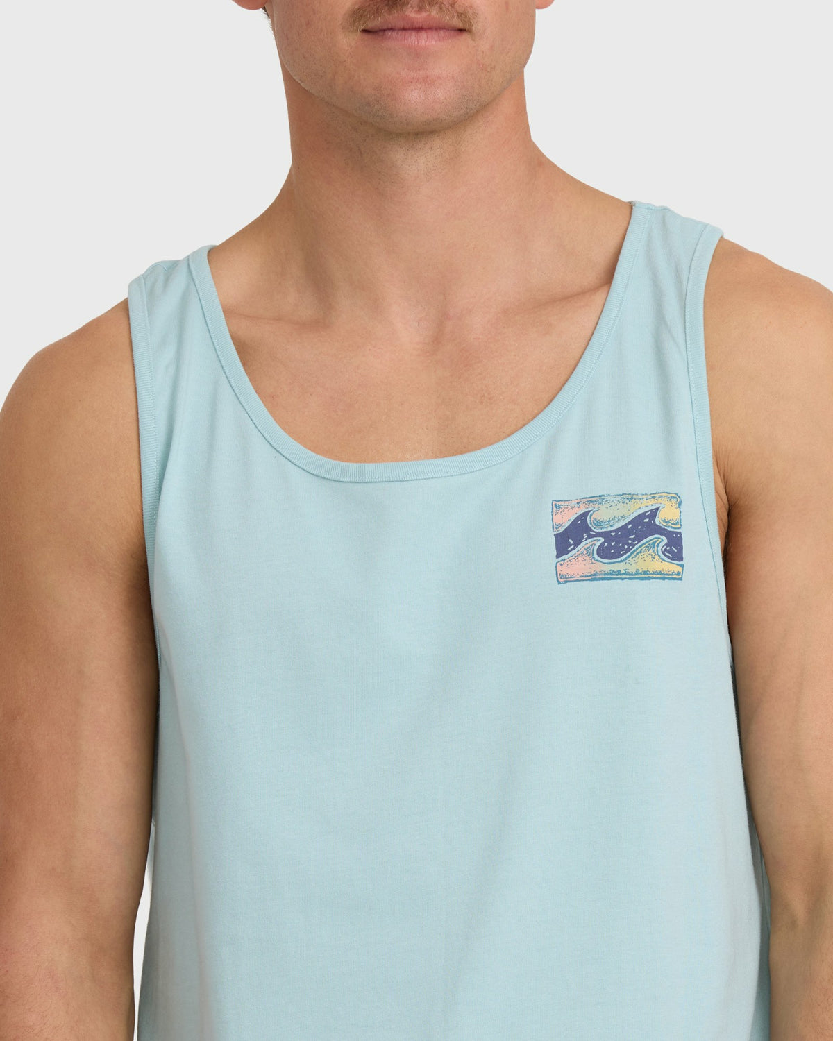 Billabong Men's Crayon Wave Premium Tank - Dusty Blue