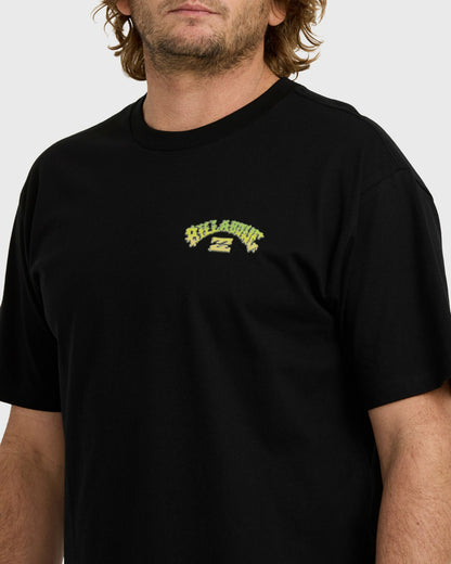 Billabong Men's Wax Arch Regular Short Sleeve T-Shirt - Black