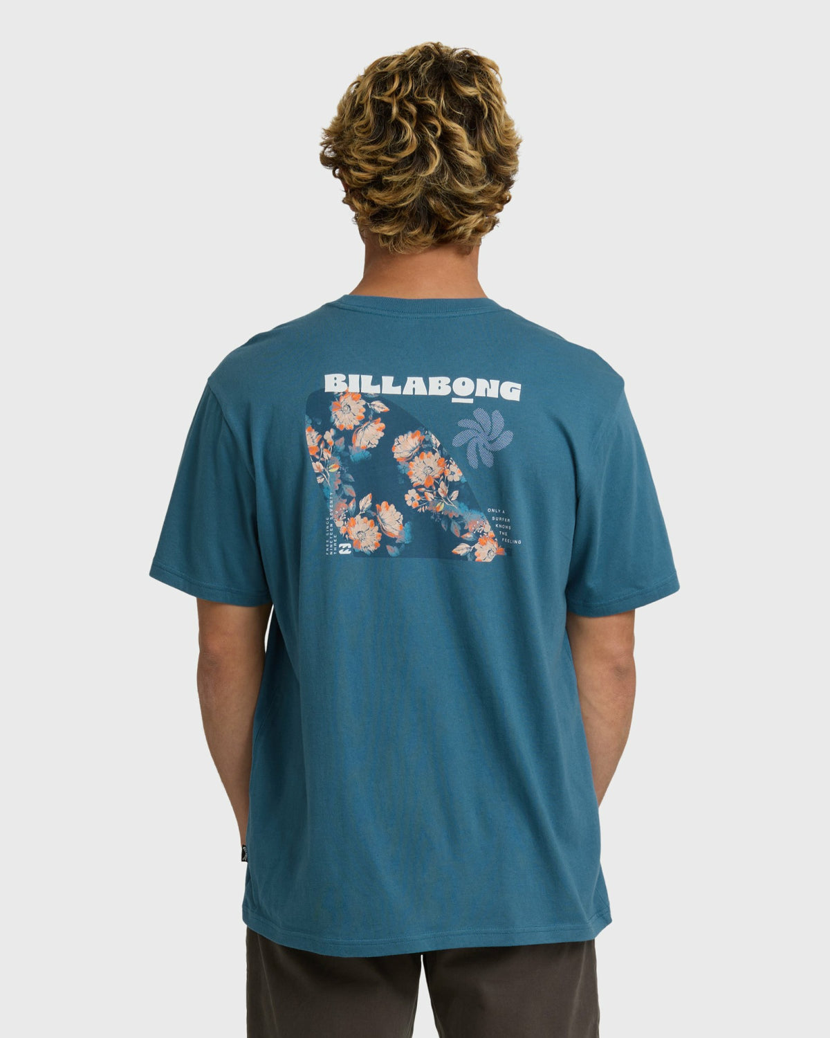 Billabong Men's Single Fin Premium Short Sleeve T-Shirt - Real Teal