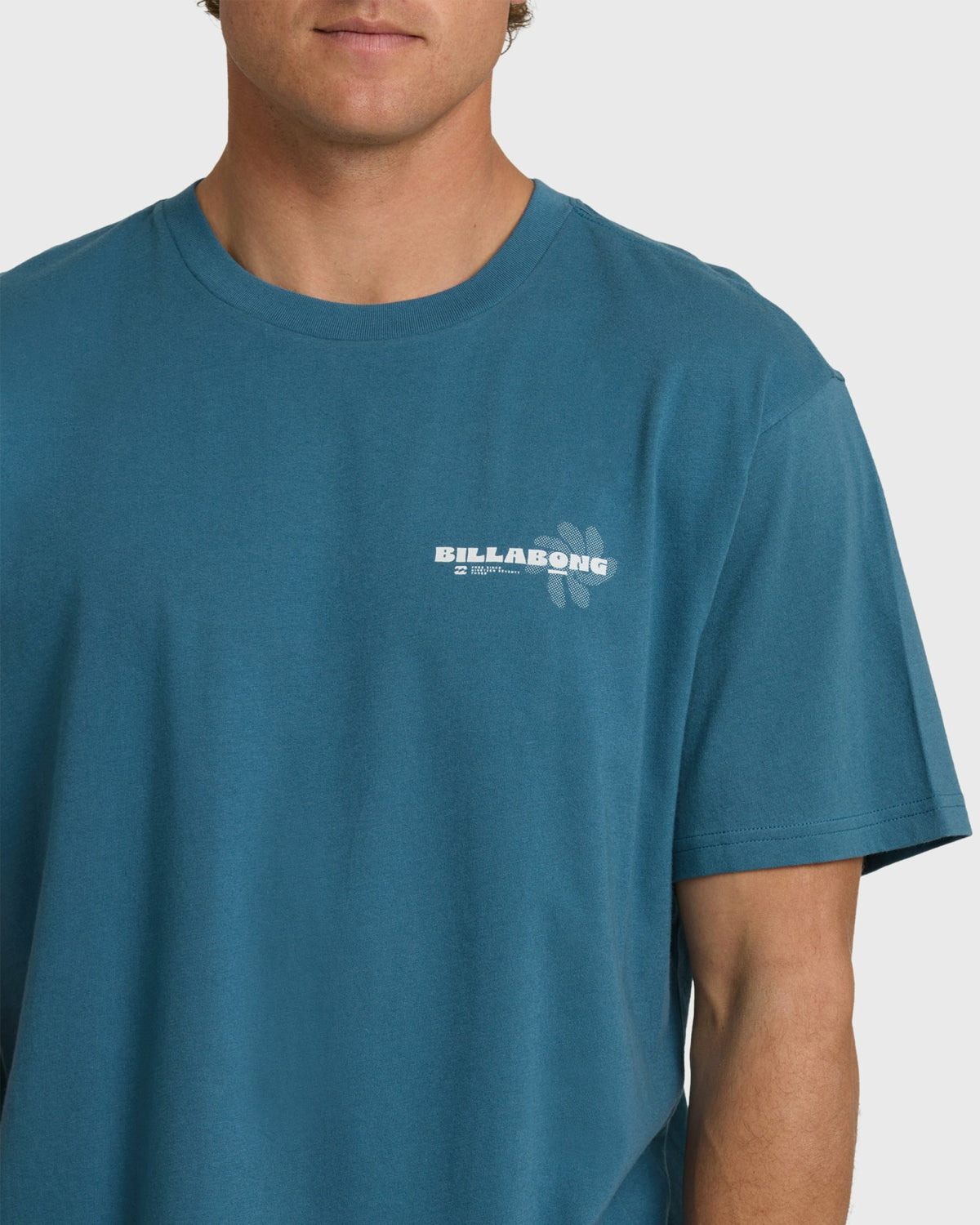 Billabong Men's Single Fin Premium Short Sleeve T-Shirt - Real Teal