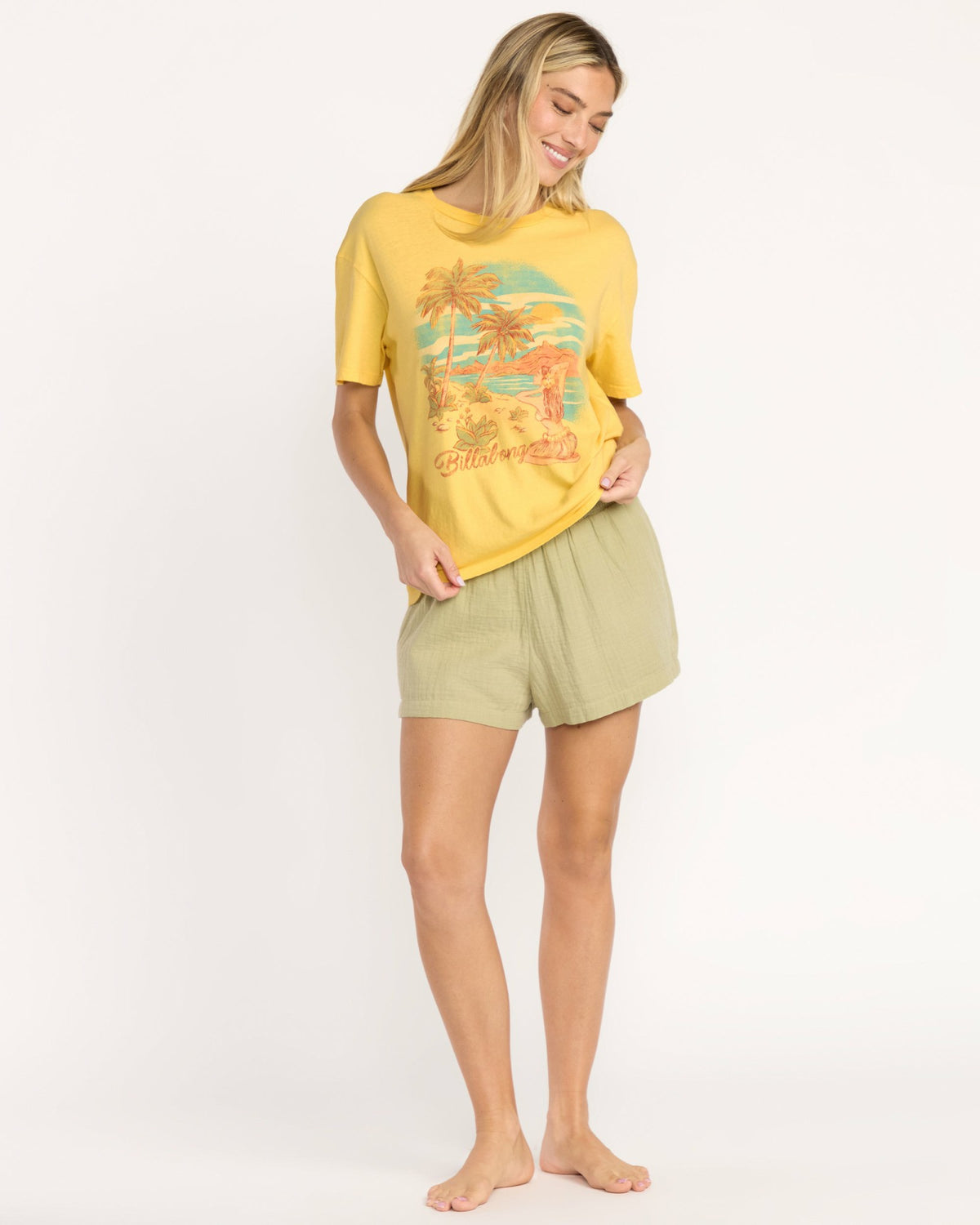 Billabong Women's Trouble In Paradise Tee - Fresh Squeezed