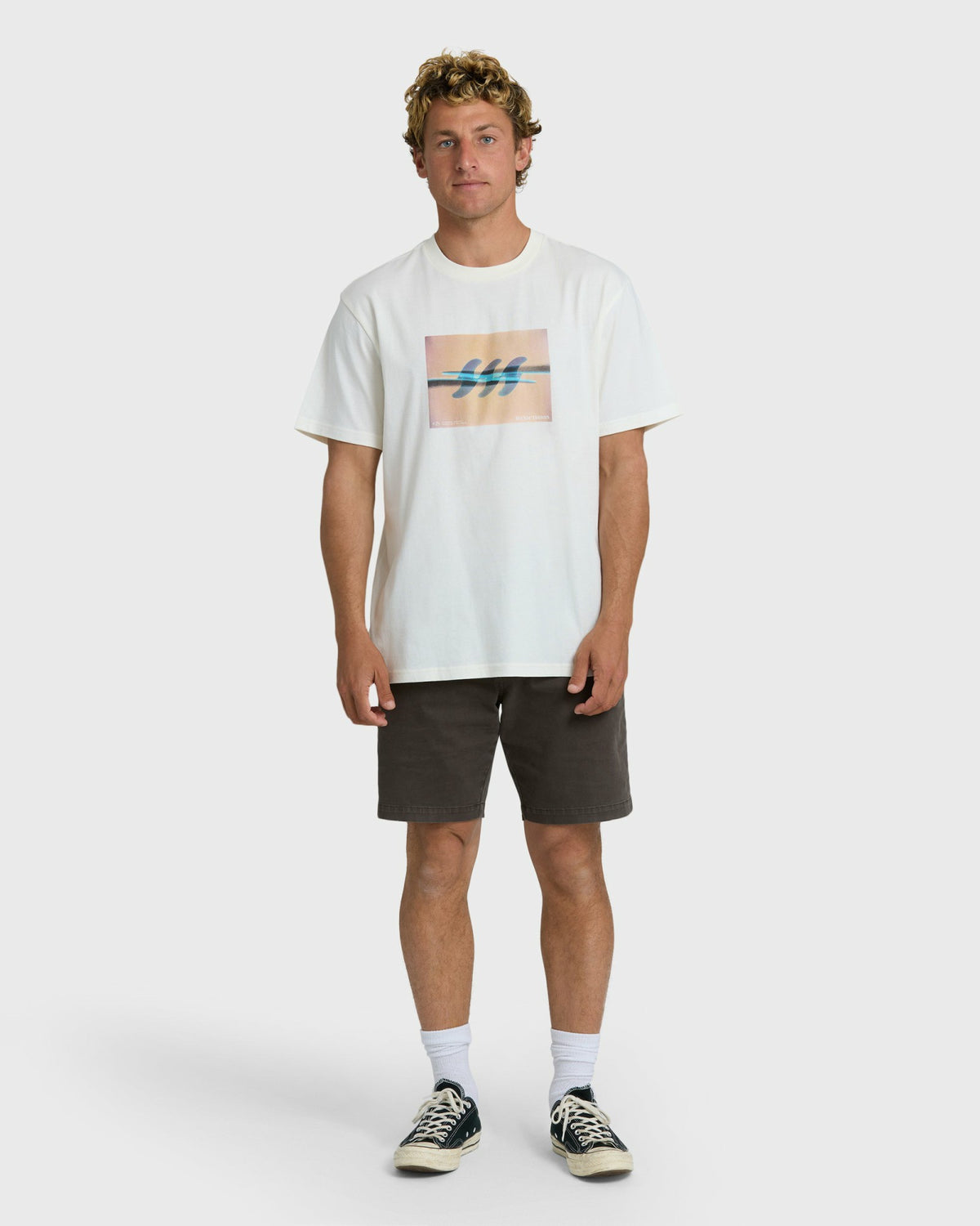 Billabong Men's Subconscious Premium Short Sleeve T-Shirt - Off White
