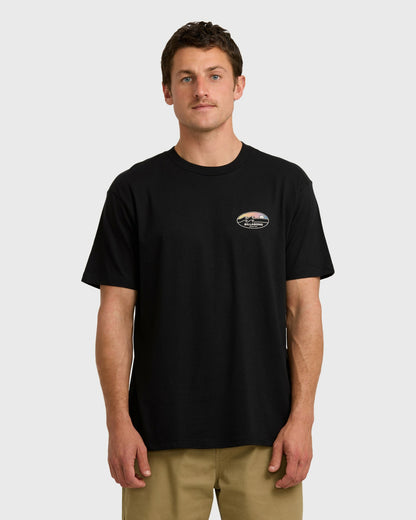 Billabong Men's Runner Premium Short Sleeve T-Shirt - Black