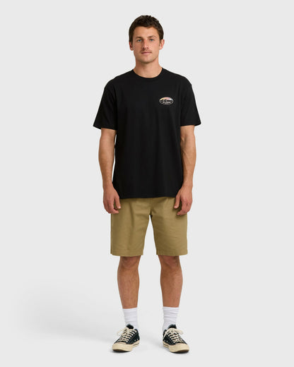 Billabong Men's Runner Premium Short Sleeve T-Shirt - Black