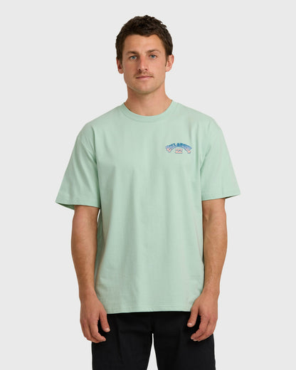 Billabong Men's Wax Arch Regular Short Sleeve T-Shirt - Seafoam