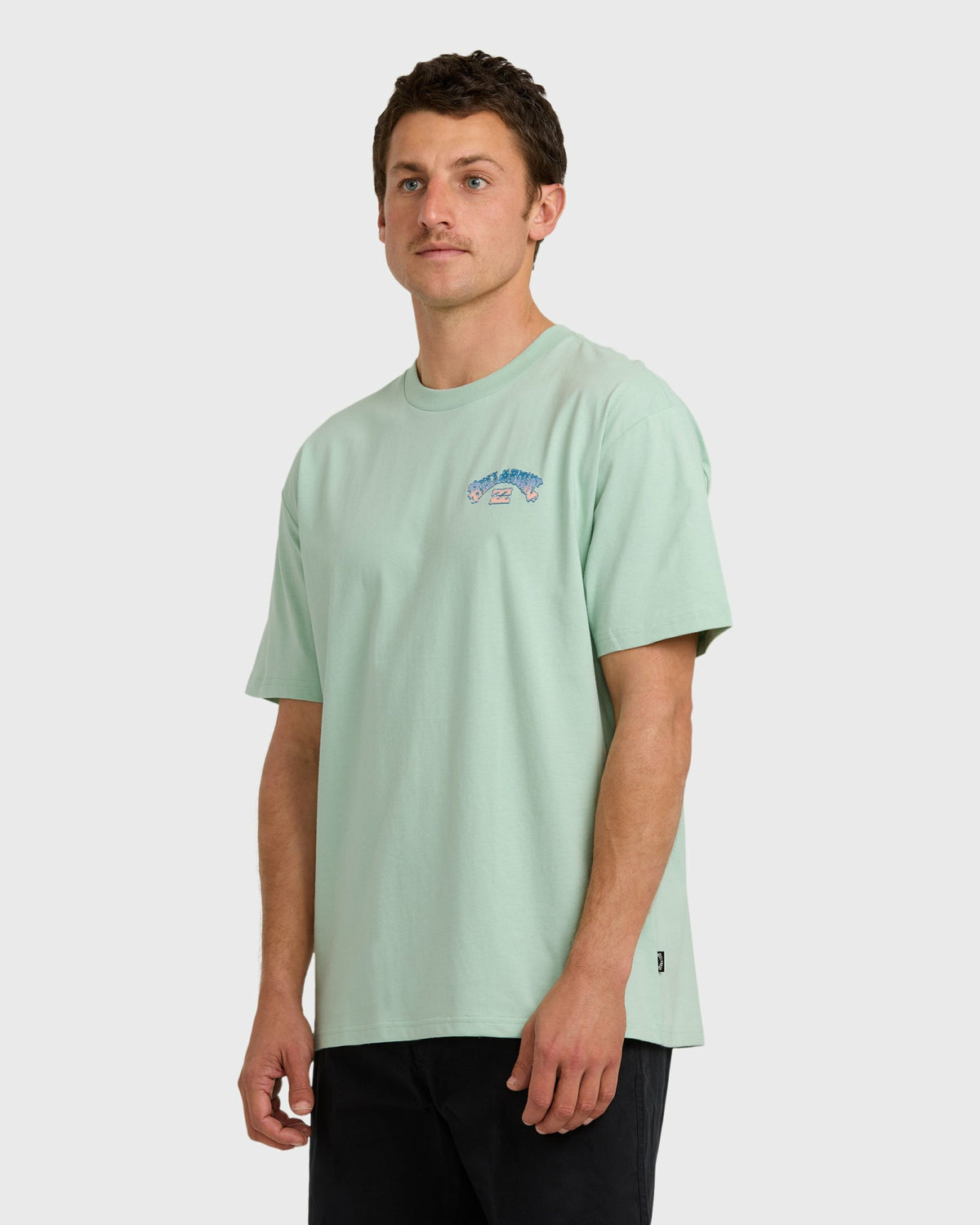 Billabong Men's Wax Arch Regular Short Sleeve T-Shirt - Seafoam