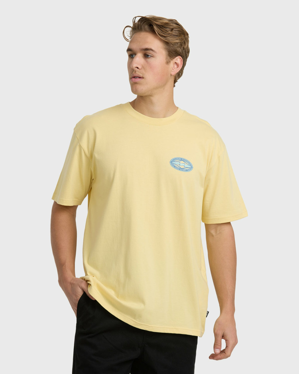 Billabong Men's Rotor Diamond Regular Short Sleeve T-Shirt - Golden Yellow