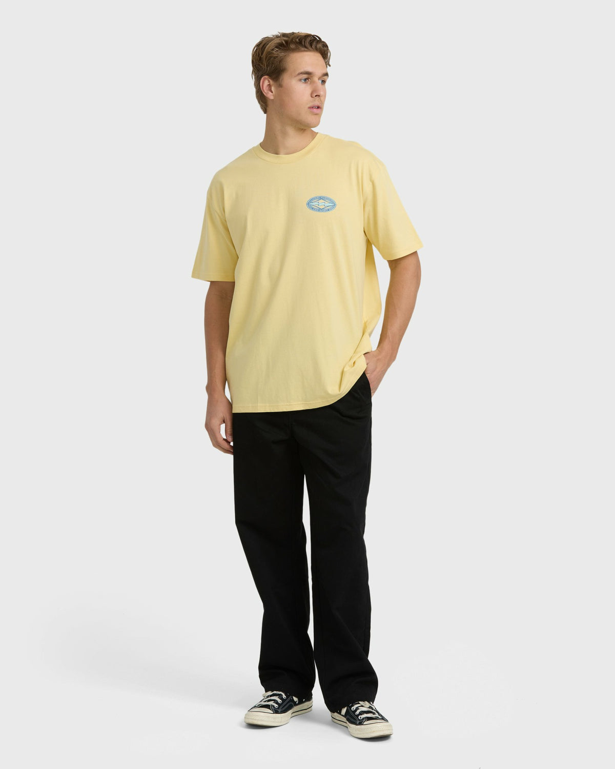 Billabong Men's Rotor Diamond Regular Short Sleeve T-Shirt - Golden Yellow