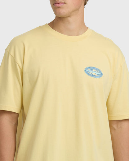 Billabong Men's Rotor Diamond Regular Short Sleeve T-Shirt - Golden Yellow