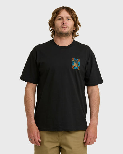 Billabong Men's Solar Regular Short Sleeve T-Shirt - Washed Black