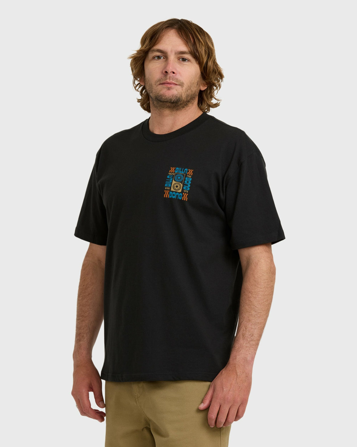 Billabong Men's Solar Regular Short Sleeve T-Shirt - Washed Black