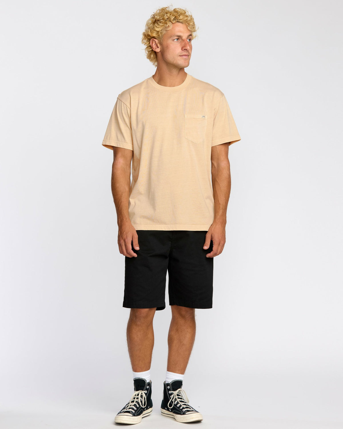 Billabong Men's Essential Premium Wave Wash T-Shirt - Light Khaki