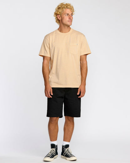 Billabong Men's Essential Premium Wave Wash T-Shirt - Light Khaki