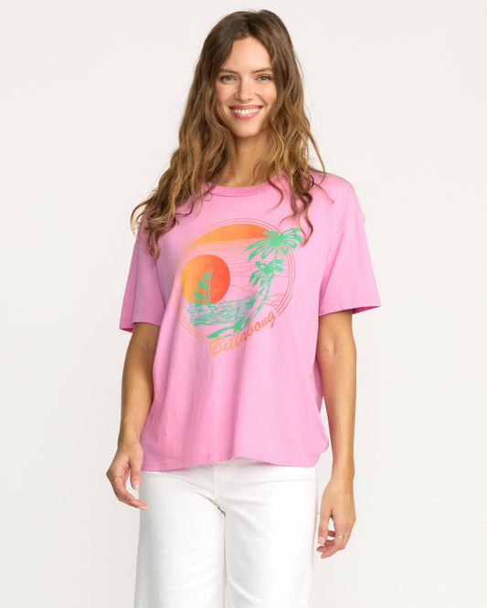 Billabong Women's Bright New Day Tee - Bright Rose
