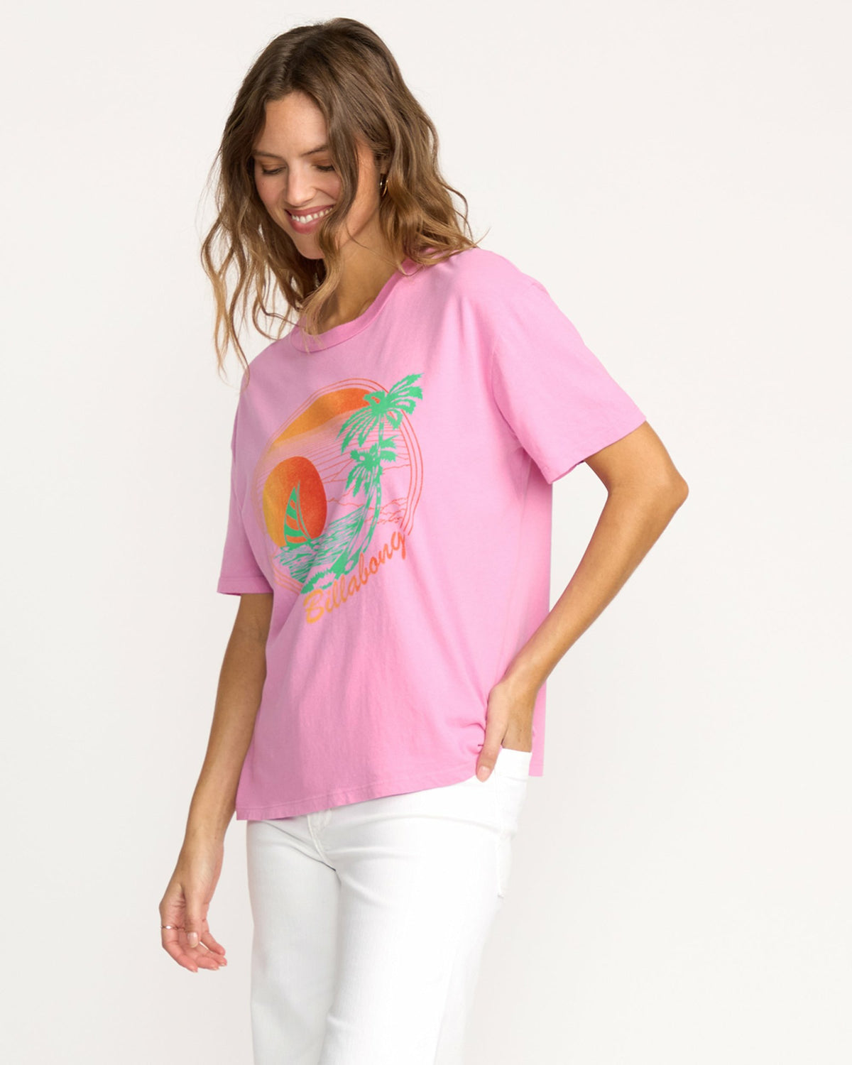 Billabong Women's Bright New Day Tee - Bright Rose