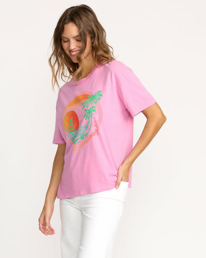 Billabong Women's Bright New Day Tee - Bright Rose