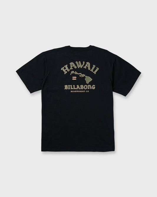 Billabong Men's Island Chain Hawaii Regular Short Sleeve Tee - Black