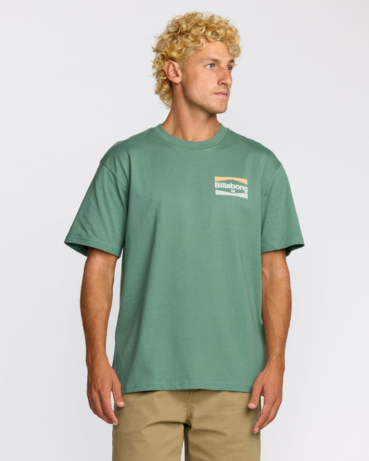 Billabong Men's Walled Regular Short Sleeve T-Shirt - Sage Green