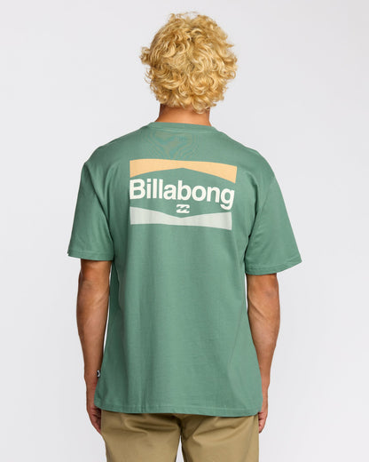 Billabong Men's Walled Regular Short Sleeve T-Shirt - Sage Green