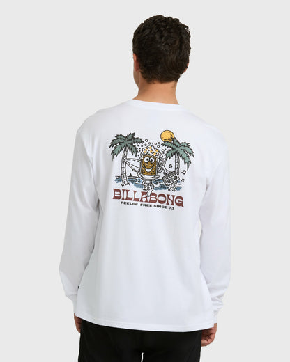Billabong Men's Under The Sun Regular Long Sleeve T-Shirt - White