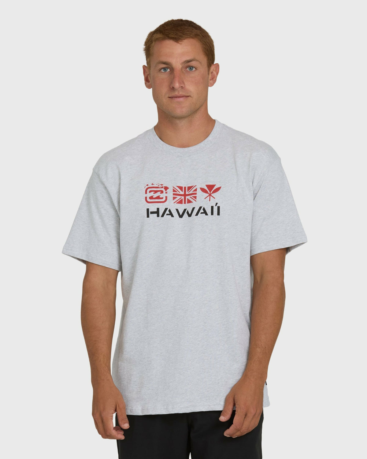 Billabong Men's Kahili Hawaii Regular Short Sleeve Tee - Heather Gray