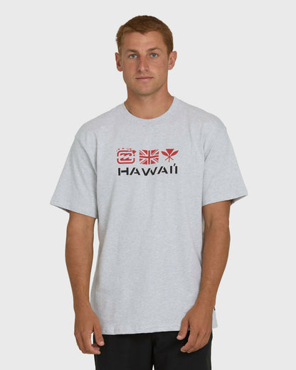Billabong Men's Kahili Hawaii Regular Short Sleeve Tee - Heather Gray