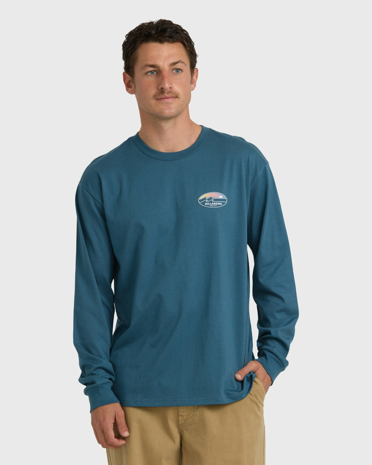 Billabong Men's Runner Regular Long Sleeve T-Shirt - Real Teal