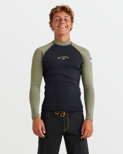 Billabong Men's 1mm Absolute Natural Long Sleeve Jacket - Military