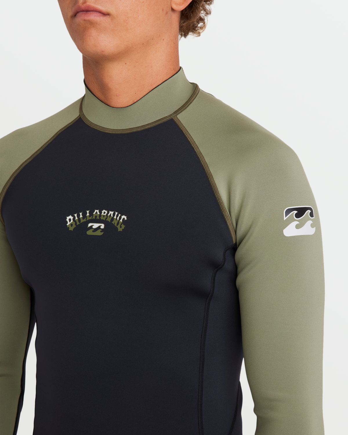 Billabong Men's 1mm Absolute Natural Long Sleeve Jacket - Military