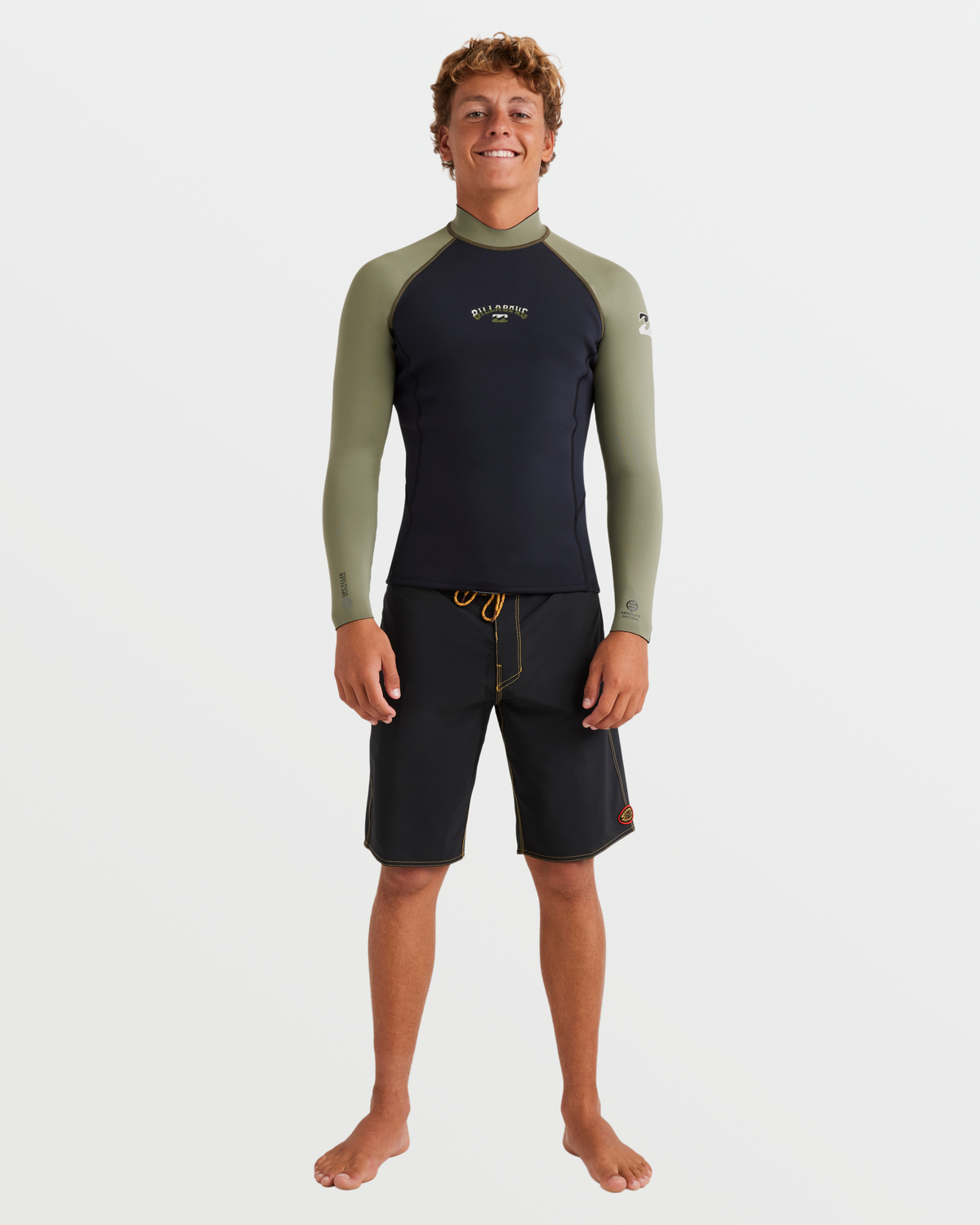 Billabong Men's 1mm Absolute Natural Long Sleeve Jacket - Military