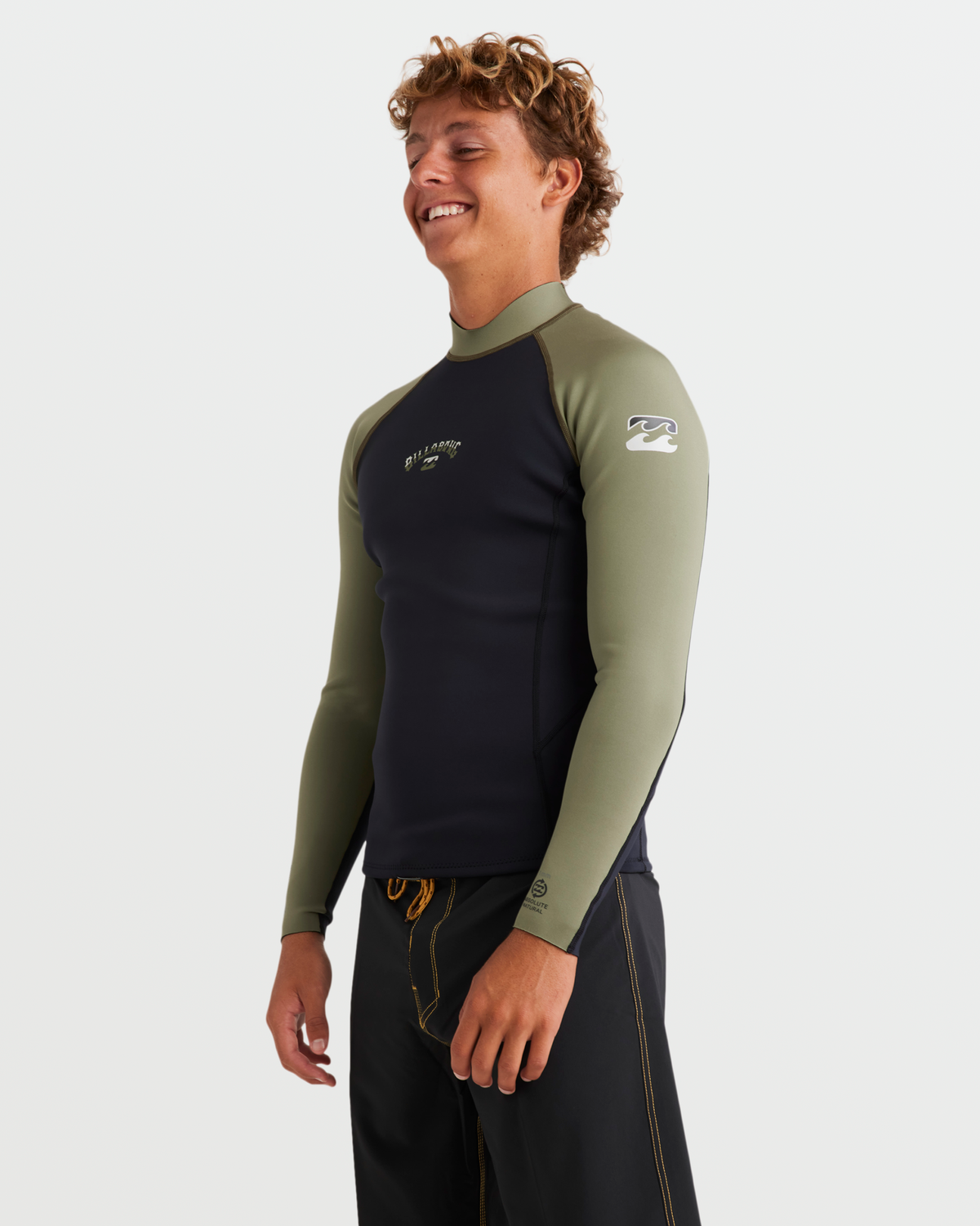 Billabong Men's 1mm Absolute Natural Long Sleeve Jacket - Military