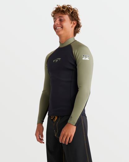 Billabong Men's 1mm Absolute Natural Long Sleeve Jacket - Military