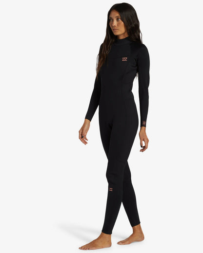 Billabong Women's 4\/3mm Foil GBS Back Zip Wetsuit - Black