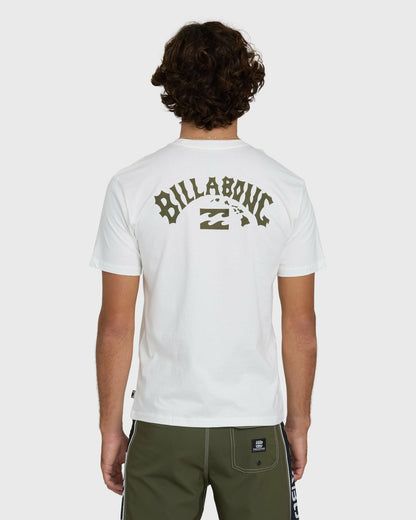 Billabong Men's Arch Hi Regular Short Sleeve T-Shirt - Off White