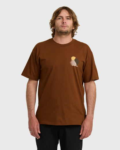 Billabong Men's Canyons Regular Short Sleeve T-Shirt - Rust