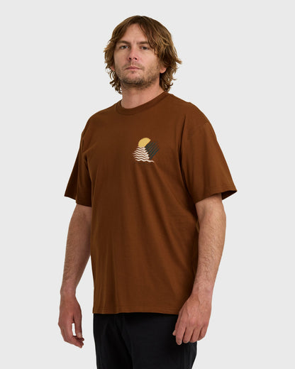Billabong Men's Canyons Regular Short Sleeve T-Shirt - Rust