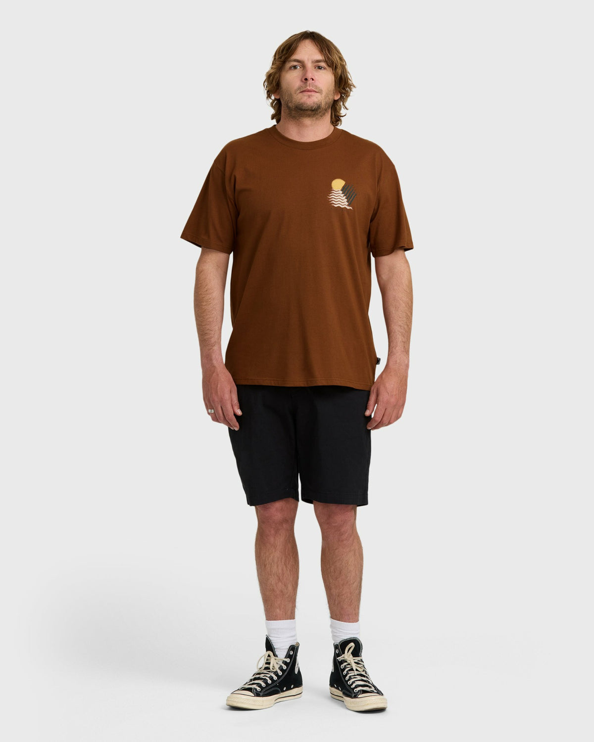 Billabong Men's Canyons Regular Short Sleeve T-Shirt - Rust