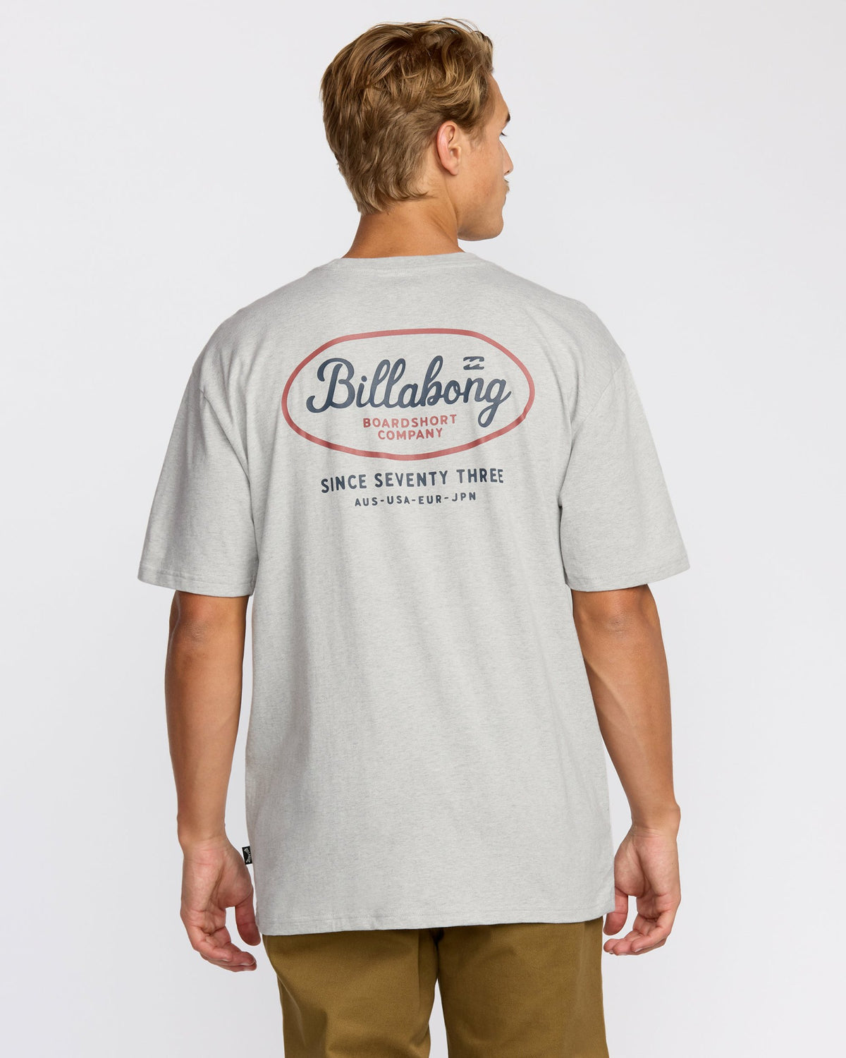 Billabong Men's Walled Regular Short Sleeve T-Shirt - Lt Grey Htr