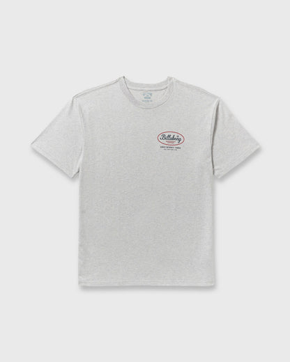 Billabong Men's Walled Regular Short Sleeve T-Shirt - Lt Grey Htr
