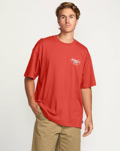Billabong Men's Crossboards OG Tee - Burnt Red