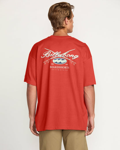 Billabong Men's Crossboards OG Tee - Burnt Red
