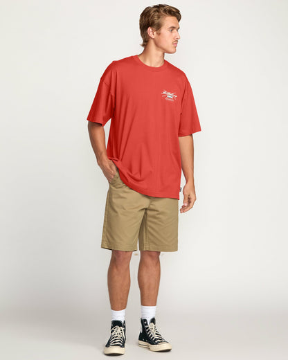 Billabong Men's Crossboards OG Tee - Burnt Red