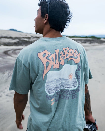 Billabong Men's Morning Haze Regular Short Sleeve T-Shirt - Mineral Blue