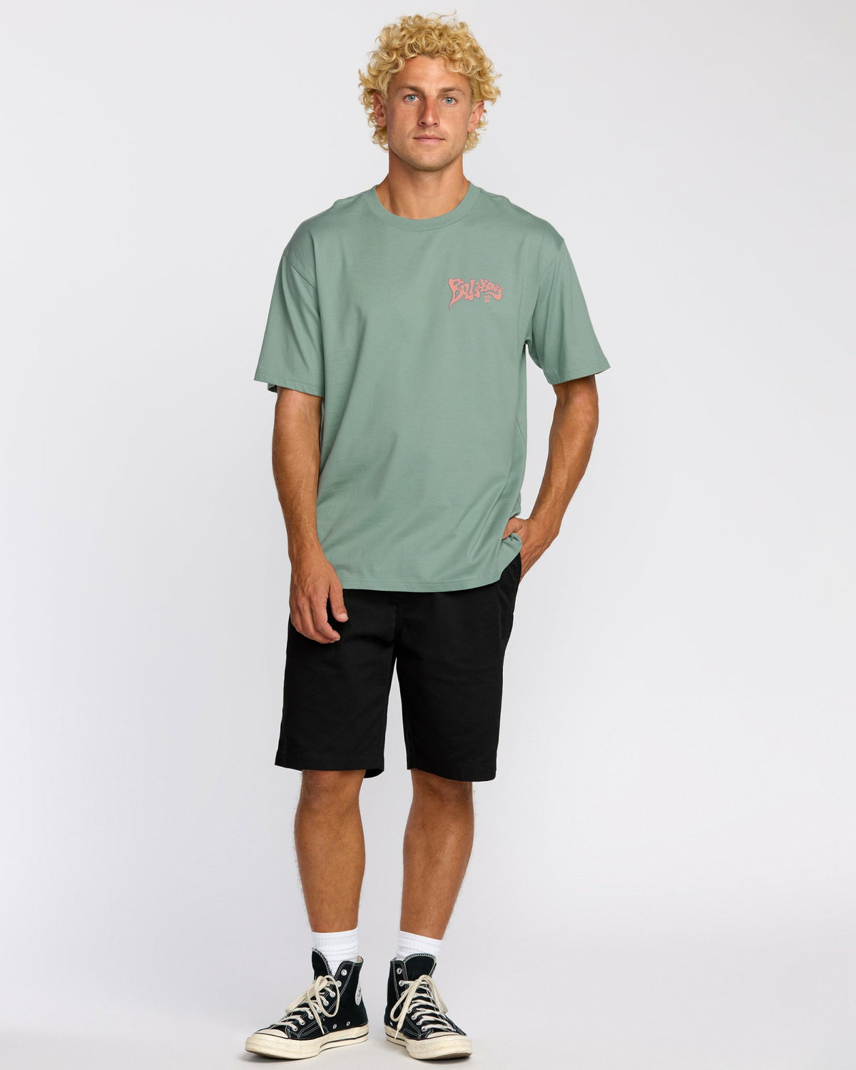 Billabong Men's Morning Haze Regular Short Sleeve T-Shirt - Mineral Blue