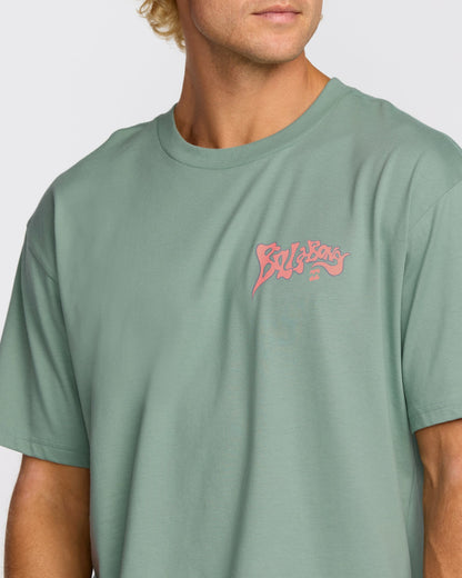 Billabong Men's Morning Haze Regular Short Sleeve T-Shirt - Mineral Blue